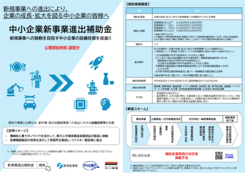 中小企業新事業進出補助金とは？